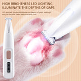Rechargeable Pet Nail Grinder with LED Light - Quiet Paw Trimmer for Dogs & Cats