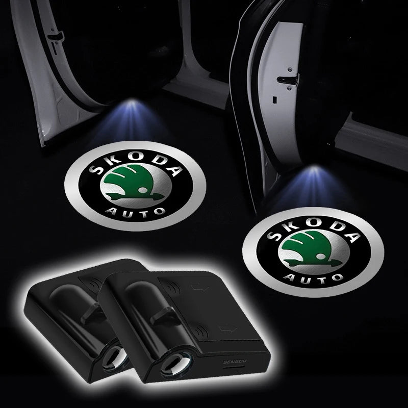 Skoda LED Door Projector Lights - HD Welcome Logo Lights for Octavia, Kodiaq, Superb & More