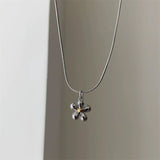 Elegant Star Pendant Snake Chain Necklace – Trendy Copper Alloy Jewelry for Women