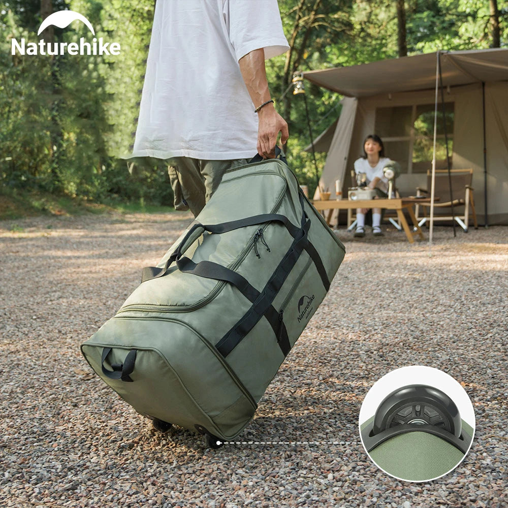 Bolsa de remolque plegable con ruedas: almacenamiento portátil de gran capacidad para viajes y campamentos