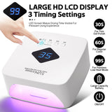 Rechargeable UV LED Nail Lamp with Timer – Wireless 120W Nail Dryer for Gel Polish
