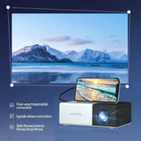Smart WiFi Projector 1000 Lumens - 4K Support with Auto Focus & Android 12