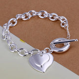 925 Sterling Silver Charm Bracelet – Elegant & Trendy Unisex Jewelry