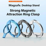 Soporte para teléfono con anillo magnético: soporte de escritorio plegable y extraíble MagSafe para iPhone