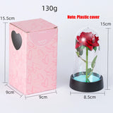 Eternal Rose in Glass Dome with LED Lights - Romantic Valentine's Day Gift