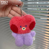 BT21 Mini Plush Keychain - Cute 8cm COOKY/RJ/TATA Character Backpack Charm