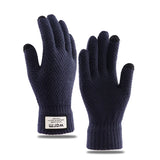 Winter Men Knitted Gloves Touch Screen High Quality Male Mitten Thicken Warm Wool Cashmere Solid Men Business Gloves Autumn
