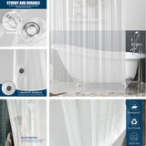 Cortina de ducha transparente resistente al agua: cortina de baño con ganchos, resistente al moho