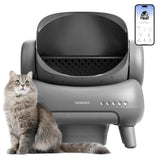 Caja de arena para gatos inteligente y automática con autolimpieza: grande, silenciosa, con control de olores y controlada por aplicación