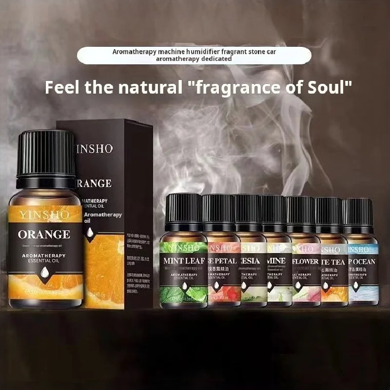 Aceites esenciales de 10 ml para difusores y humidificadores: set de aromaterapia con lavanda, rosa, eucalipto y más