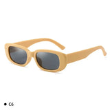 Retro Rectangle Sunglasses for Women – UV400 Vintage Fashion Eyewear with Anti-Glare Lenses