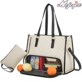 Insulated PU Lunch Handbag for Women – Stylish Box-Shaped Lunch Bag