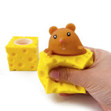 Juguete antiestrés con forma de ratón de queso: alivia el estrés y potencia la concentración, con temática de animales, certificado CE para mayores de 14 años