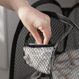 Cesta de lavandería plegable: bolsa de malla para guardar y organizador de ropa