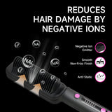 Ionic Hair Straightening Brush with 6 Temperature Settings – Anti-Scald Flat Iron for Frizz-Free, Shiny Hair