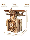3D Wooden Airplane Music Box Puzzle - "You Are My Sunshine" DIY Model Kit