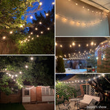 150Ft Waterproof LED String Lights – Warm White Outdoor Fairy Lights for Patio, Wedding, and Backyard Decor