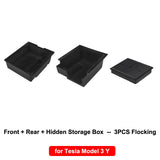 Tesla Model Y Center Console & Rear Trunk Storage Organizer Tray (2021–2024)