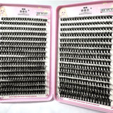 Professional DIY Cluster Eyelash Extensions Kit – 570-640pcs Mixed Length Voluminous Lashes