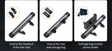Metal Roller Car Trash Can – Auto Organizer with Phone Holder & Storage Bag