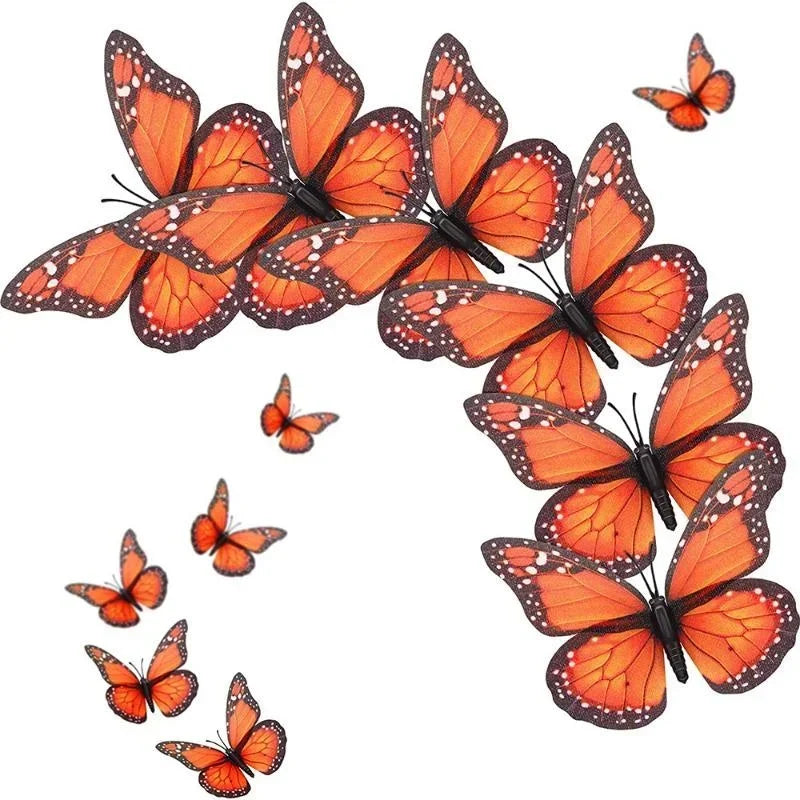3D Monarch Butterfly Wall Stickers – Realistic PVC Window & Wall Decor for Home, Party & Gifts