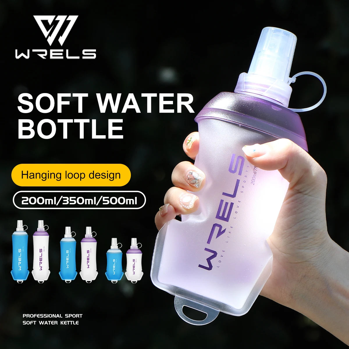 Botella de agua portátil de 401 ml a 500 ml: sin BPA, duradera y compacta para actividades al aire libre