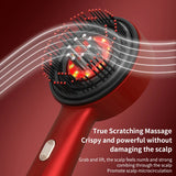 Electric Scalp Massager Comb with Red Light Therapy & Hair Serum Applicator