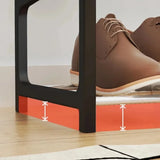 Organizador de zapatos de 4 niveles: zapatero de plástico que ahorra espacio para el hogar, la sala de estar y la entrada