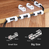 Adhesive Cable Organizer Clips - Cord Management for Desk & Home Office