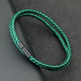Men's Adjustable Rope Bracelet with Copper Accents - Handmade Fashion Jewelry