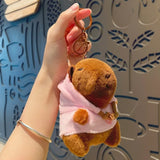 Capybara Plush Toy with Hoodie & Wings - Cute Stuffed Animal Keychain Gift