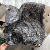 Luxury Leopard Print Silk Headband & Scarf – Stylish Satin Hair & Neck Accessory