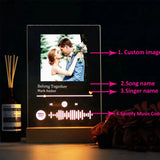 Custom Spotify Music Plaque with Photo and LED Night Light – Personalized Acrylic Frame for Couples, Anniversaries & Gifts