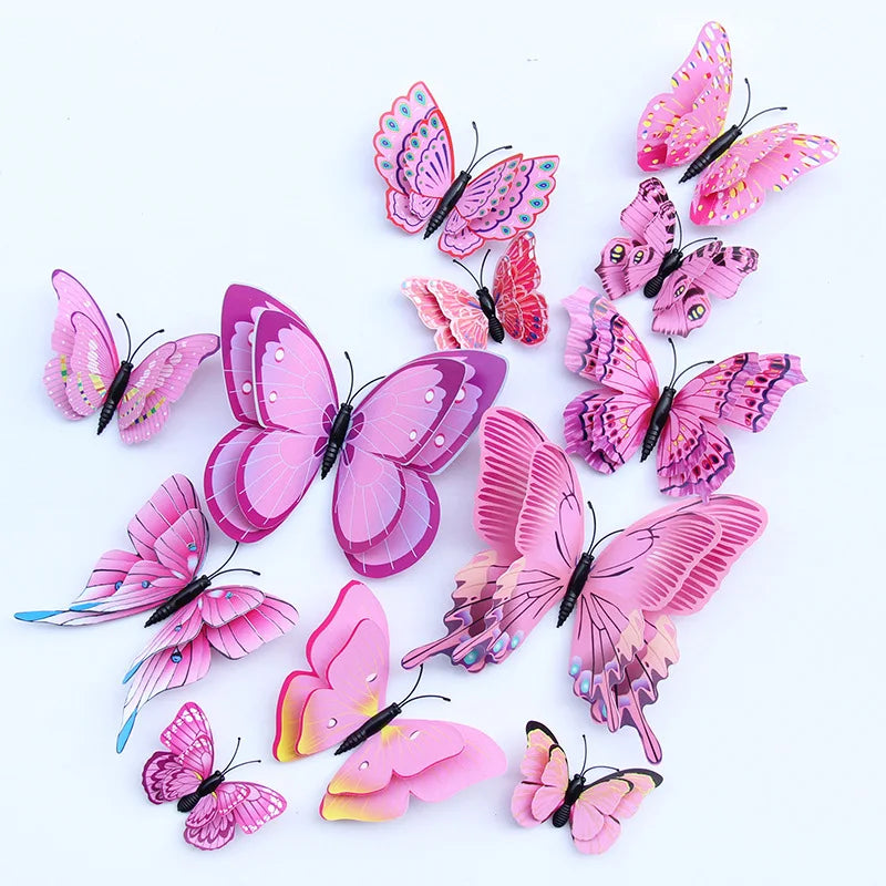 3D Colorful Butterfly Wall Stickers – Decorative Home Accents for Walls, Windows & Furniture