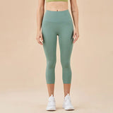 Women's High-Waist Calf-Length Yoga Leggings with Pockets – Stretchy, Breathable Workout Pants