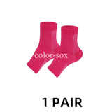 2 pares de calcetines de compresión para el tobillo: diseño de punta abierta para fascitis plantar y alivio del dolor