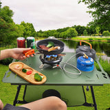 16000W High-Pressure Camping Gas Stove with Piezo Ignition - Windproof Portable Burner
