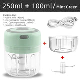 Mini Electric Food Chopper – USB Rechargeable Portable Garlic Masher & Meat Grinder