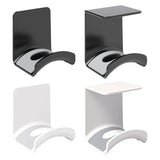 Soporte de pared universal para auriculares: colgador de plástico adhesivo para debajo del escritorio para juegos, auriculares y cascos