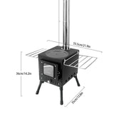 Foldable Stainless Steel Outdoor Firewood Stove with Fire-Viewing Window