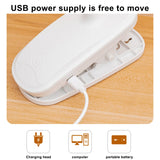 360° Adjustable USB Rechargeable Desk Lamp - 3-Level Dimmable LED Clip Light