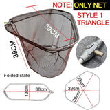 Red de pesca plegable telescópica: red de aterrizaje de fibra de carbono para pesca de carpas y en el mar