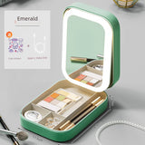 Foldable Makeup Mirror with Storage Box – Portable Vanity Organizer