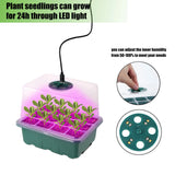 Seed Starter Tray with Full Spectrum Grow Light for Indoor Gardening