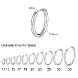 Minimalist Gold Hoop Earrings – Elegant Stainless Steel Jewelry for Women