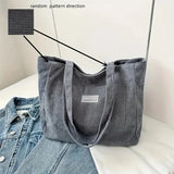 Corduroy Casual Tote Bag for Women – Stylish & Spacious Everyday Bag