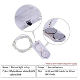 Guirnalda de luces LED de alambre de cobre, funciona con pilas, resistente al agua, para decoración del hogar, bodas y fiestas (1 m, 2 m, 3 m y 5 m)
