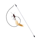 Interactive Feather Teaser Wand for Cats – Fun Toy with Bell, Wool & Dragonfly Head