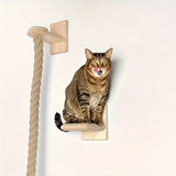 Wall-Mounted Wooden Cat Shelf – Space-Saving Cat Climbing Furniture