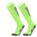 Calcetines de fútbol de compresión elásticos: calcetines deportivos transpirables hasta la rodilla para hombres, mujeres y niños